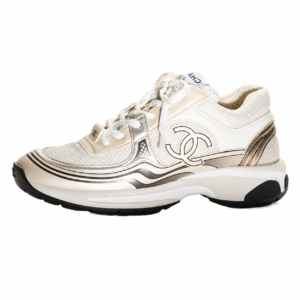 Chanel Runner CC Blanc & Doré / Logo CC