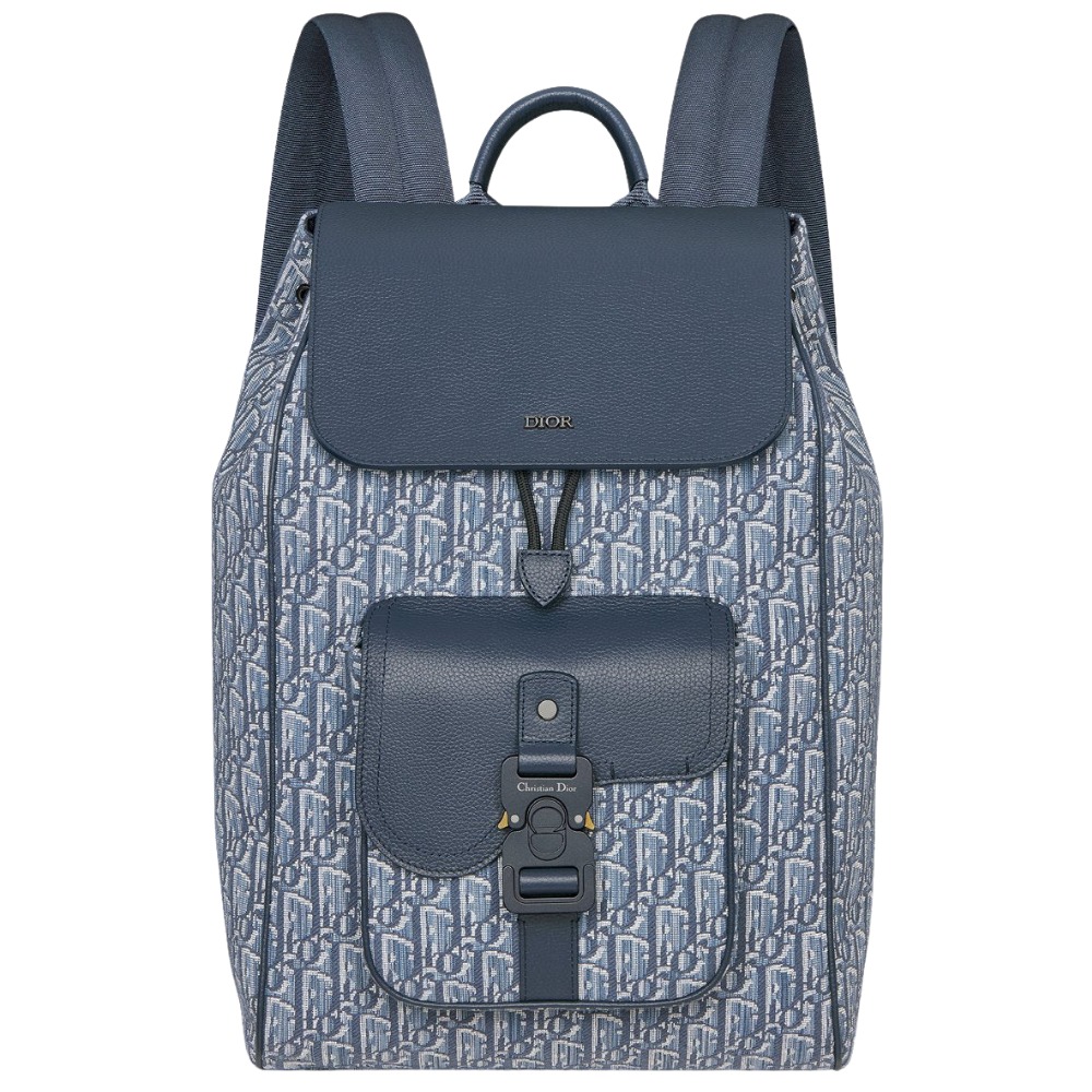 Dior Sac à Dos à Rabat Saddle Blue Jeans