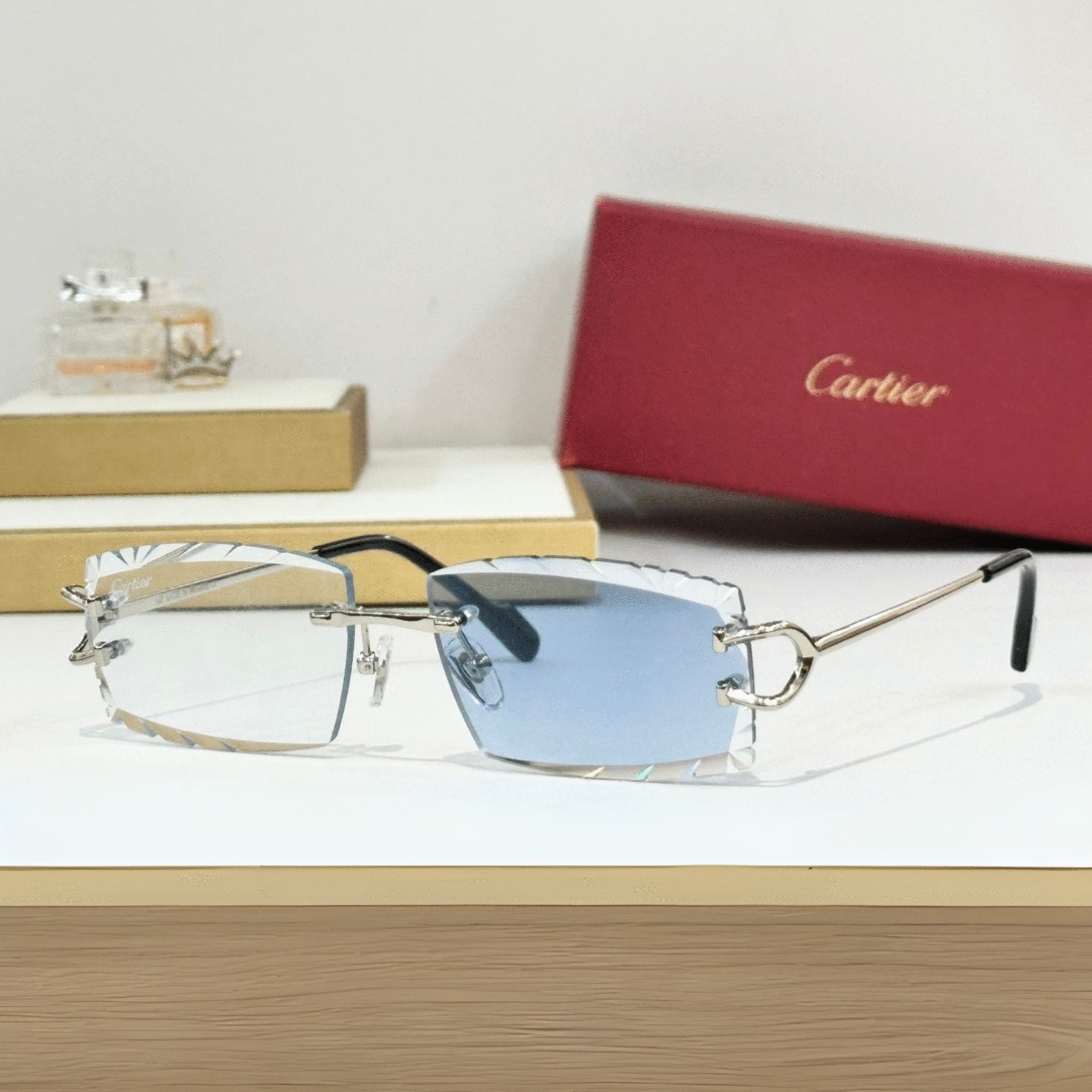 Cartier 4 saisons Rectangulaire – Or & Bleu