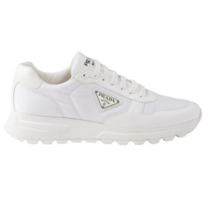 Prada Blanc Cuir Brossé