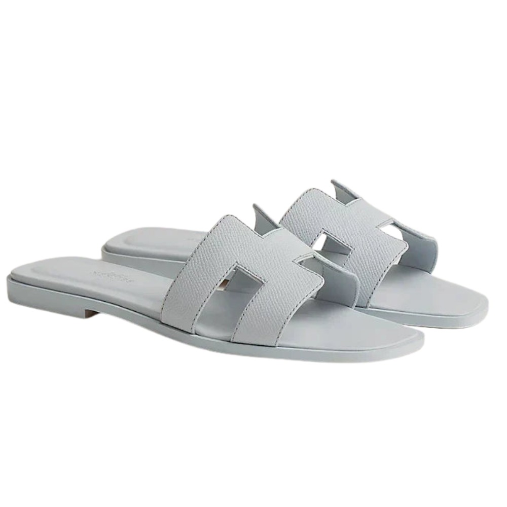 Hermes Claquette Bleu Glacier