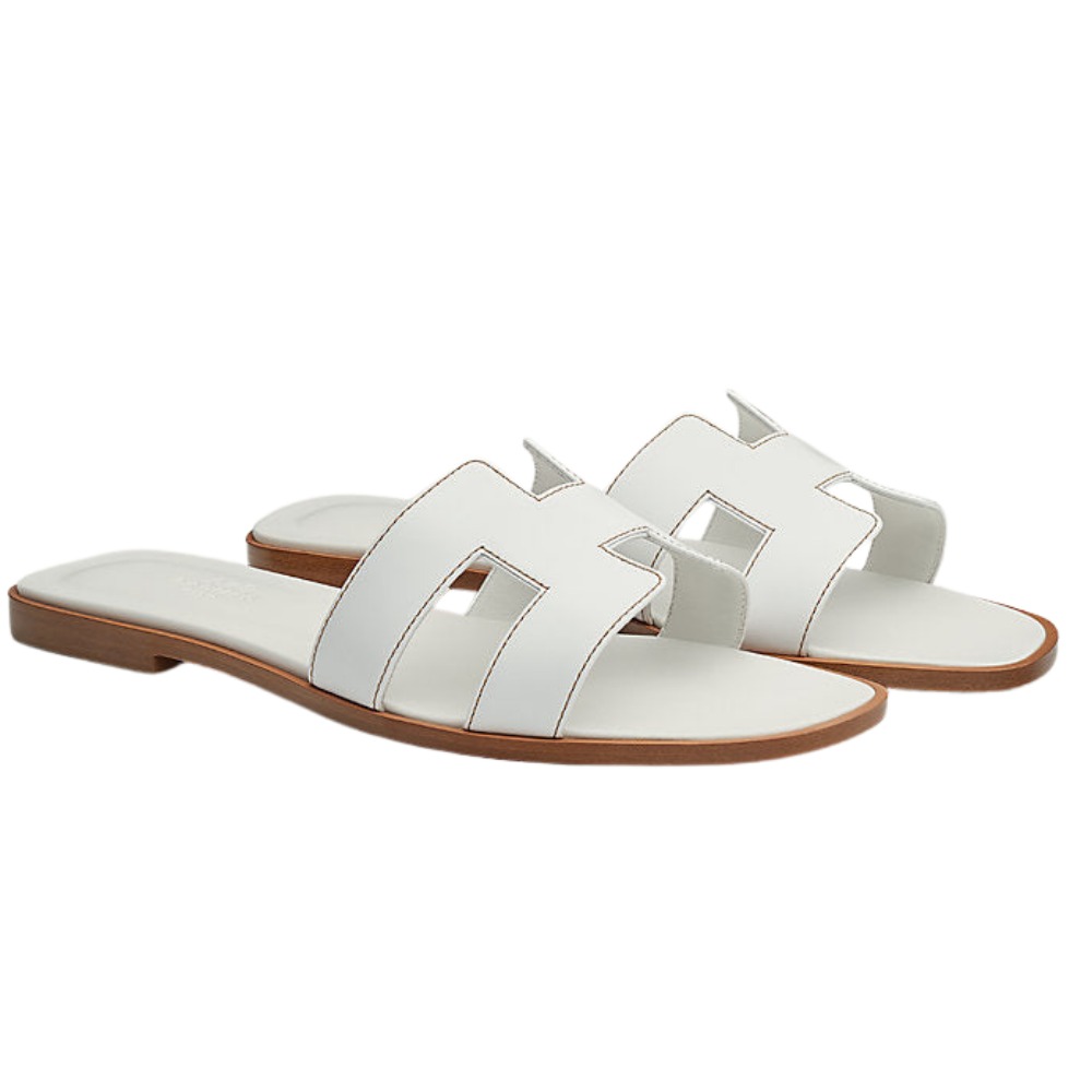 Hermes Claquette Oran Blanc