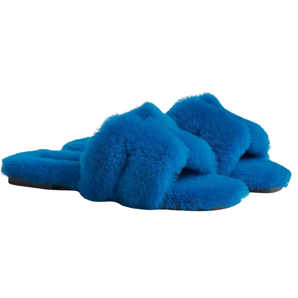Hermes Claquette Oran Blue Ocean