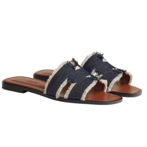 Hermes Claquette Oran Blue Brut